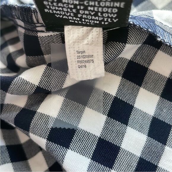 Victoria Beckham for Target Navy Blue and White Gingham Peplum Blouse. Size S - Picture 13 of 13